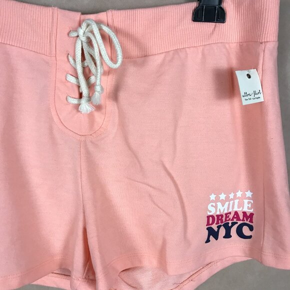 Ultra Flirt NYC Logo Coral Knit Athletic Casual Shorts NWT XL - Picture 5 of 5